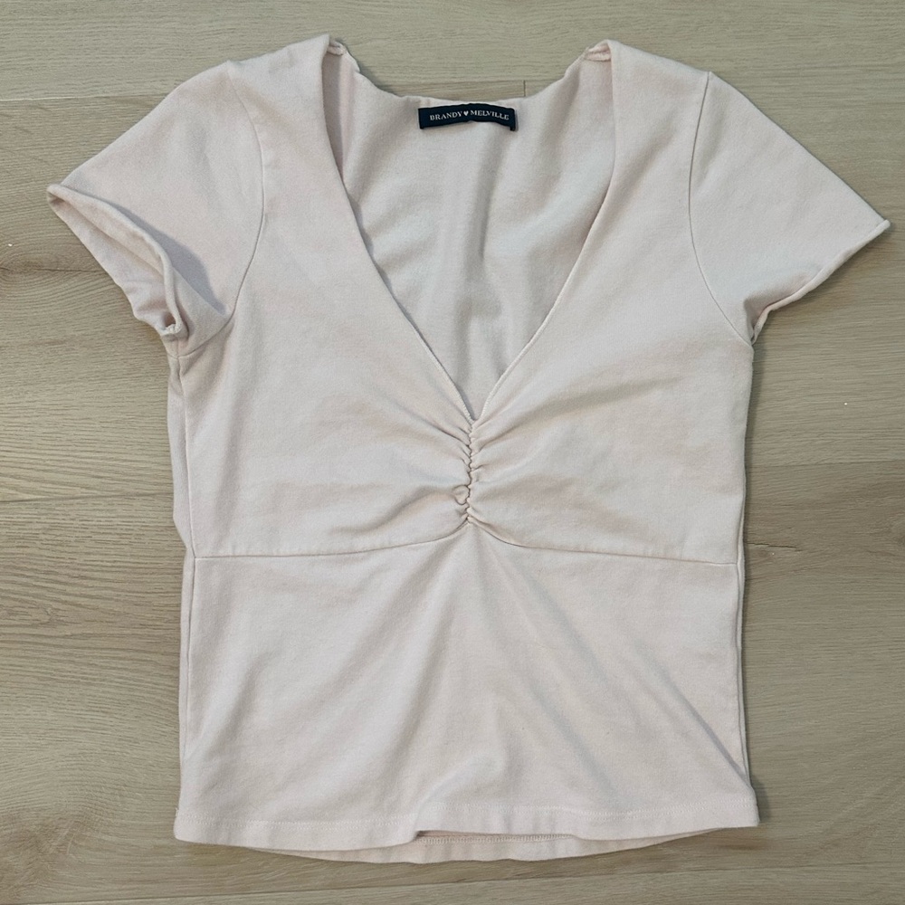 Brandy Melville Pink Fitted top